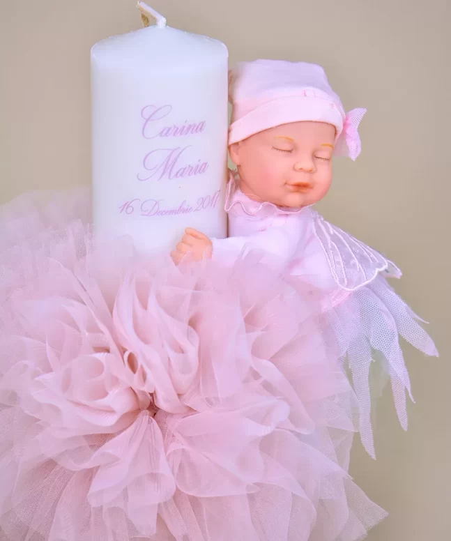 Lumanare de botez papusa Agnes Geddes