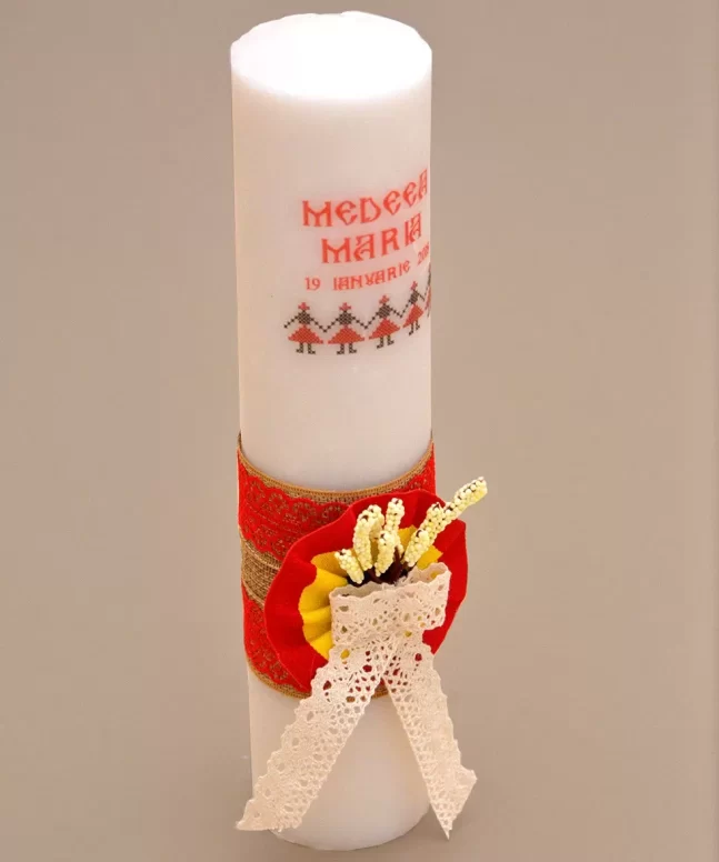 Lumanare de botez traditionala