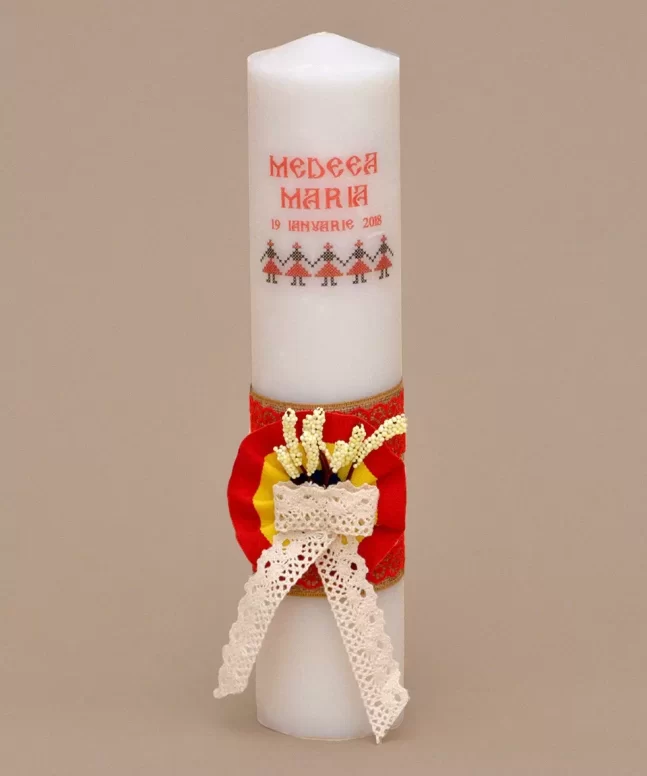 Lumanare de botez traditionala