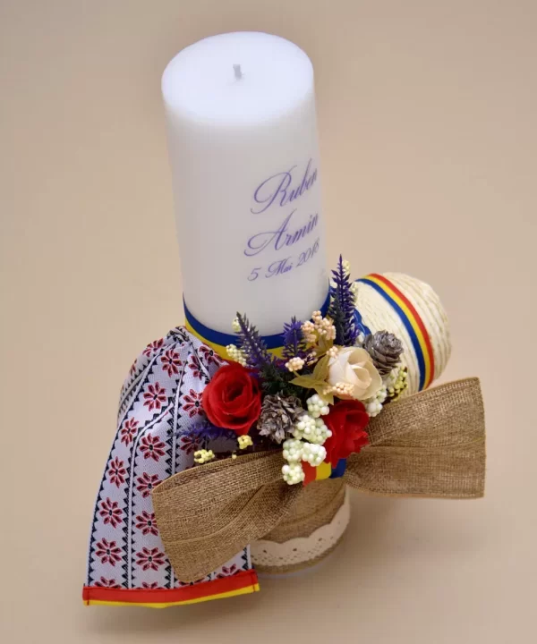 lumanare traditionala tricolor