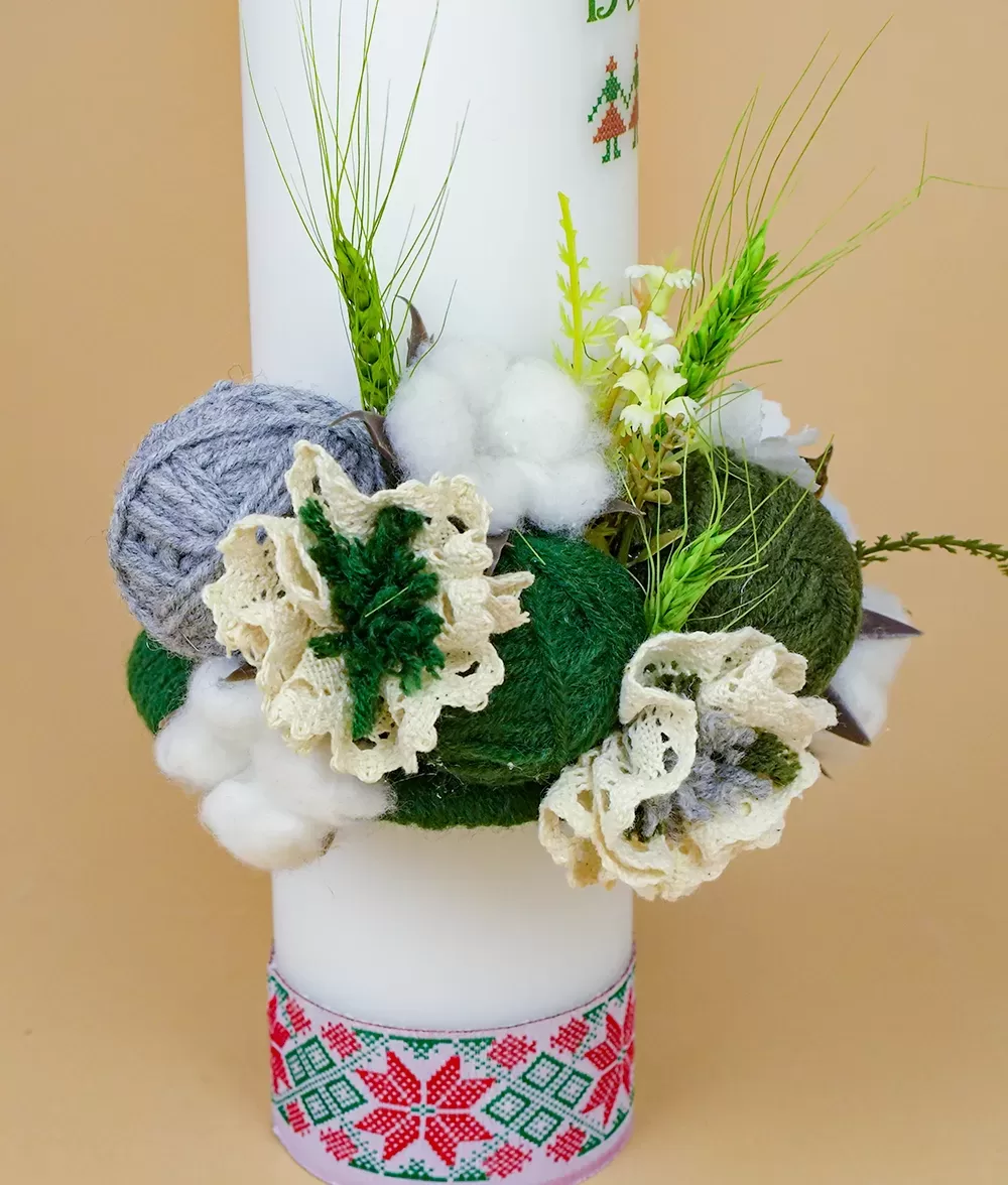 Lumanare botez traditionala