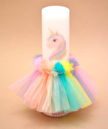 Lumanare botez unicorn