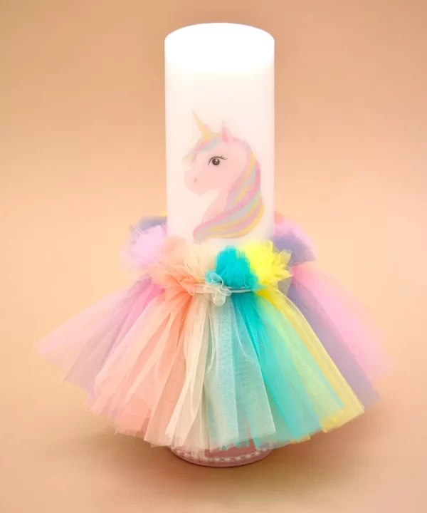 Lumanare botez unicorn