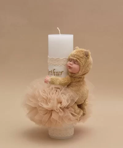 Lumanare botez Ursulet