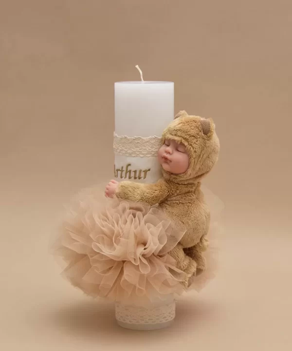 Lumanare botez Ursulet