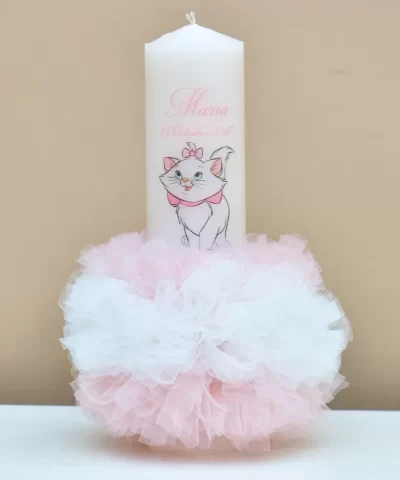 Lumanare de botez personalizata aristocats