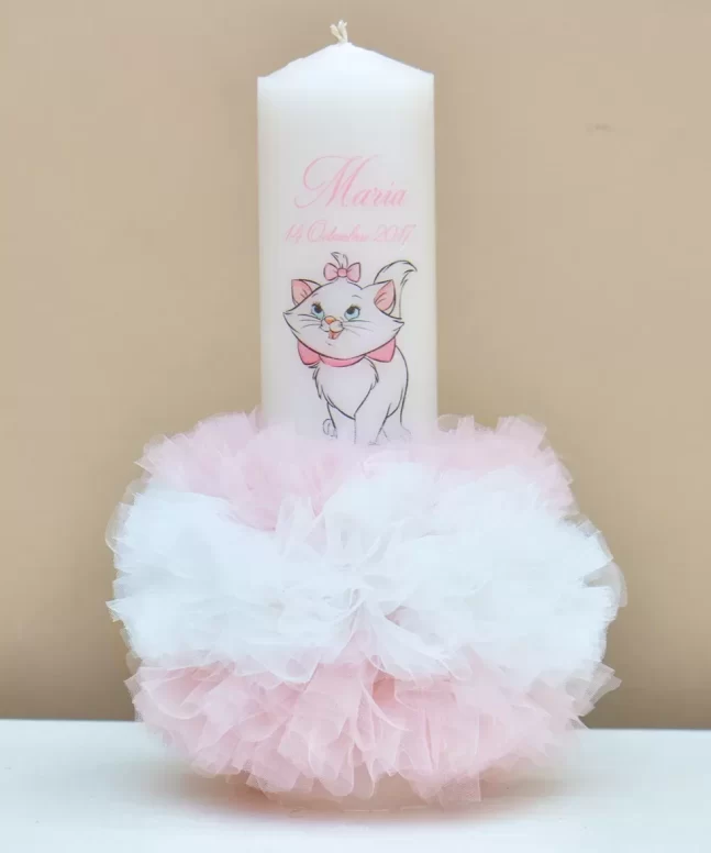 Lumanare de botez personalizata aristocats