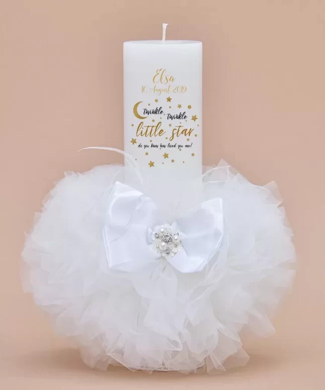 Lumanare botez fluturi