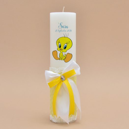 Lumanare de botez personalizata butterfly 2