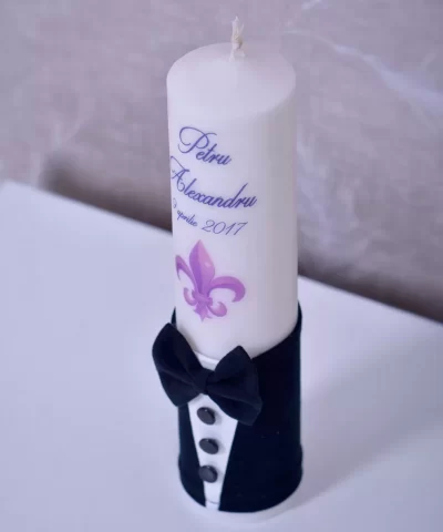 lumanare de botez personalizata costum