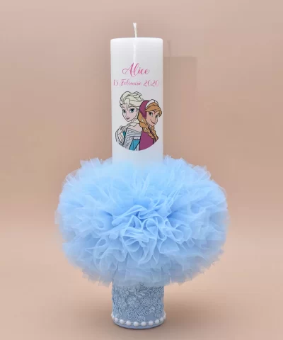 Lumanare de botez personalizata Elsa
