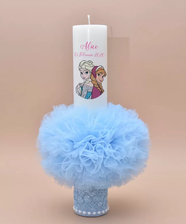 Lumanare de botez personalizata Elsa