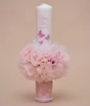 lumanare botez personalizata flower