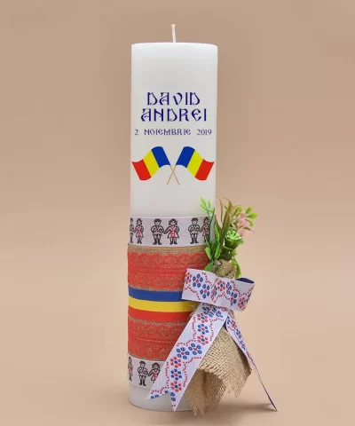 Lumanare botez personalizata