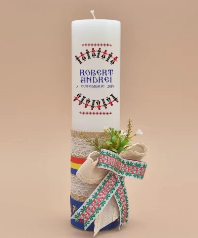 Lumanare botez personalizata