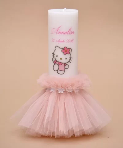 lumanare botez hello kitty