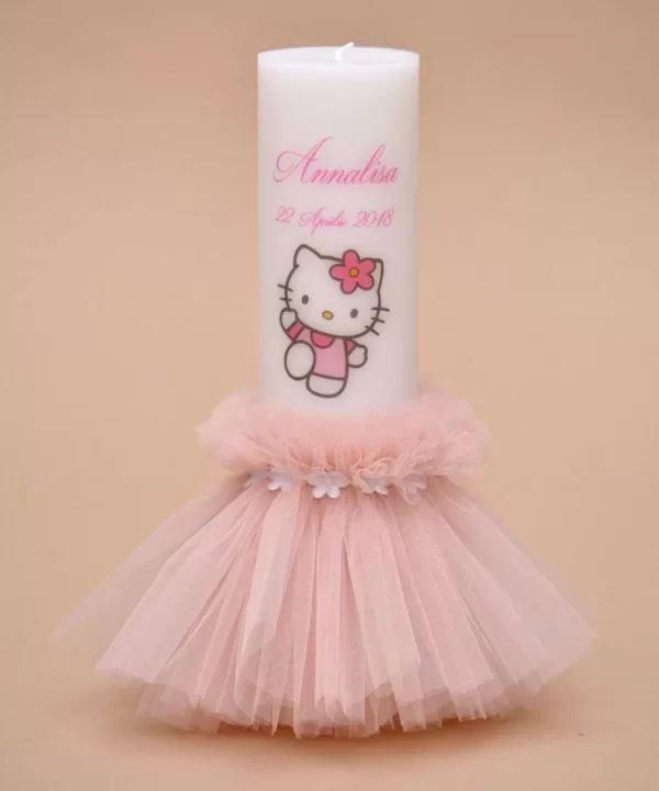 lumanare botez hello kitty