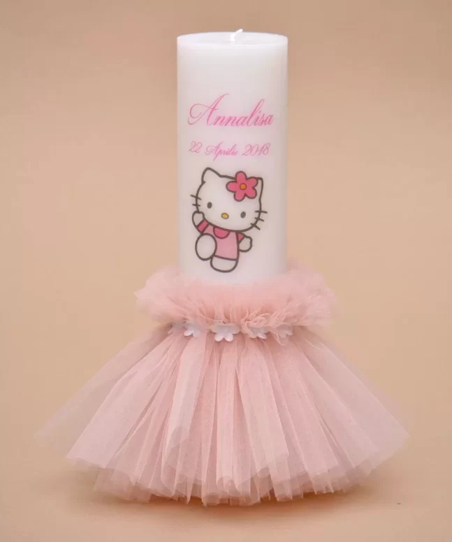 lumanare botez hello kitty