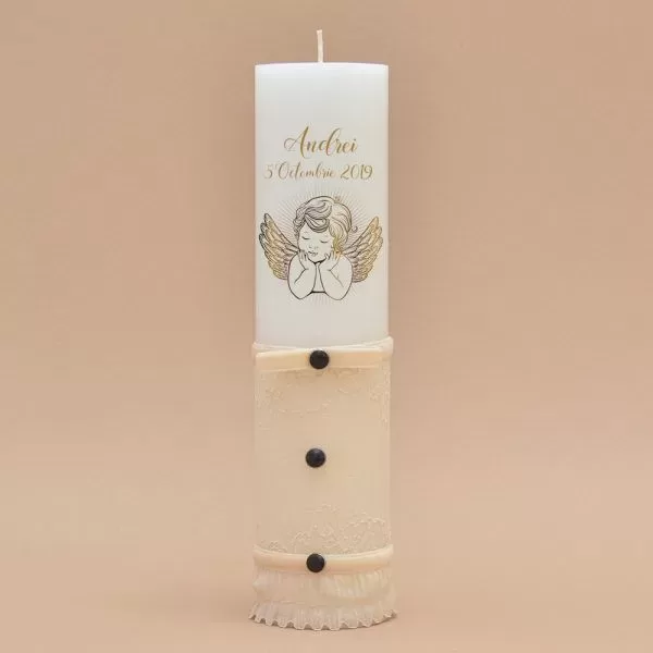 Lumanare de botez personalizata