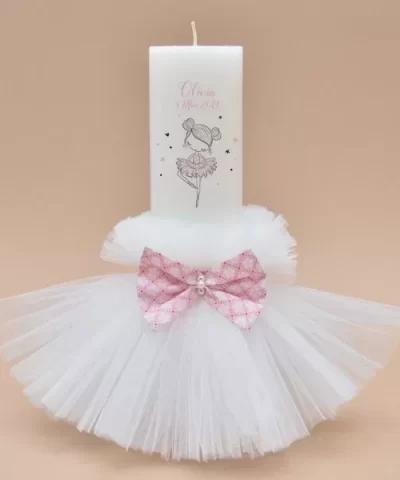 Lumanare botez balerina