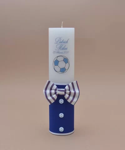 Lumanare botez personalizata minge