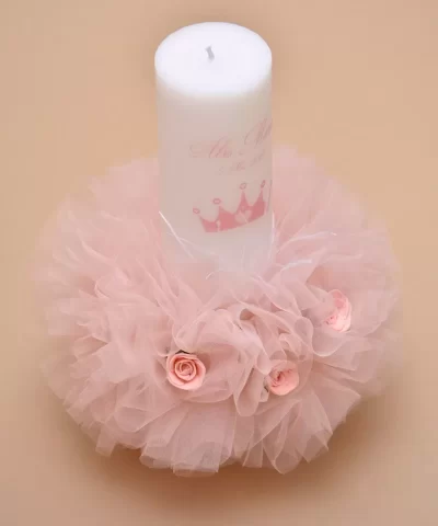 lumanare botez personalizata princess tull