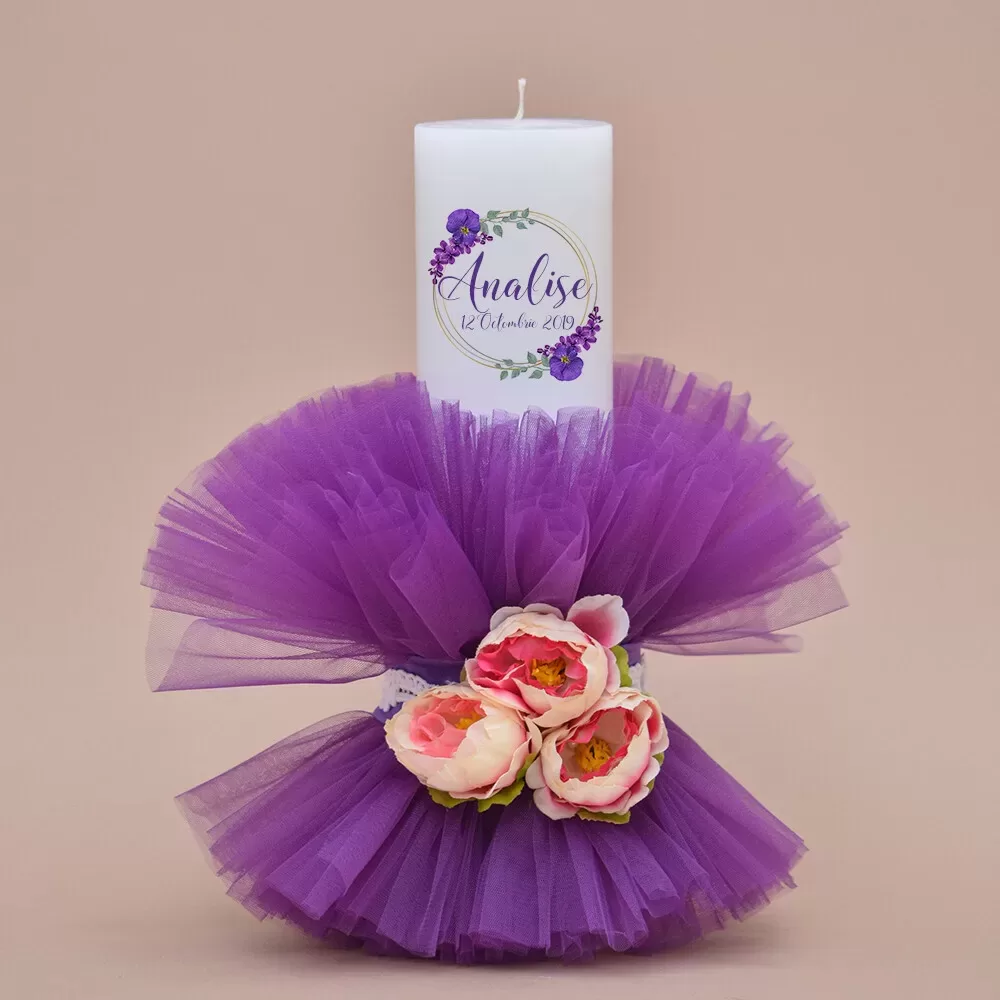 Lumanare botez personalizata