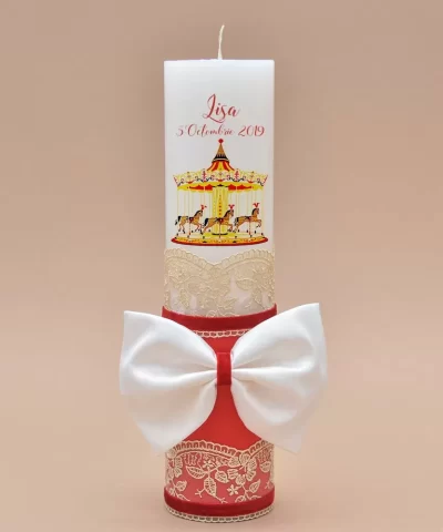 Lumanare botez personalizata