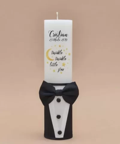 Lumanare de botez personalizata