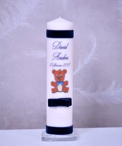 Lumanare de botez Ursulet