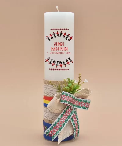 Lumanare botez traditionala