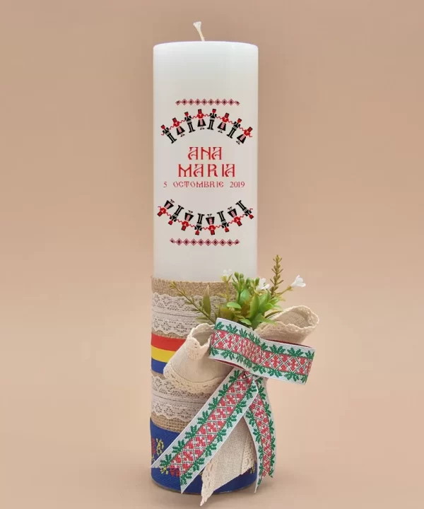 Lumanare botez traditionala