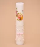 Lumanare model floral cu dantela