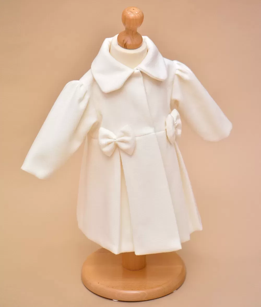 Palton copii melanie alb