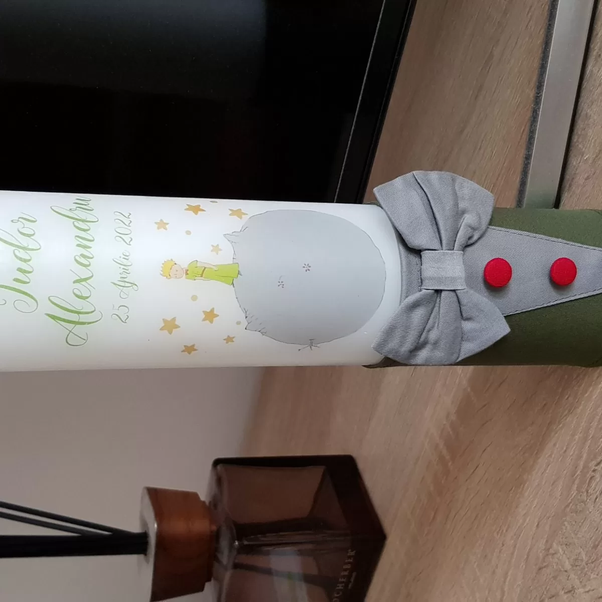 Lumanare de botez personalizata Micul print