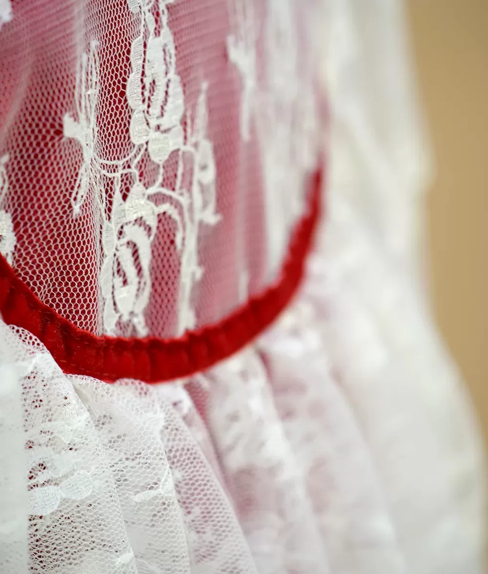 Rochie Rosie Catifea, Marimi 1-14 Ani, Couture Bebe® 6 Rochita fete