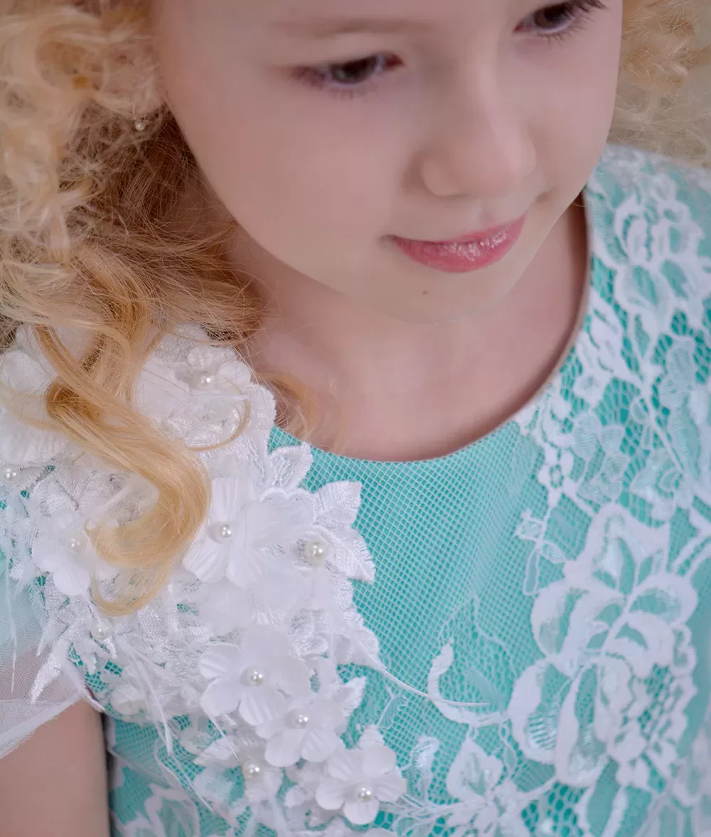 Rochie de ocazie copii salma broderie 3d