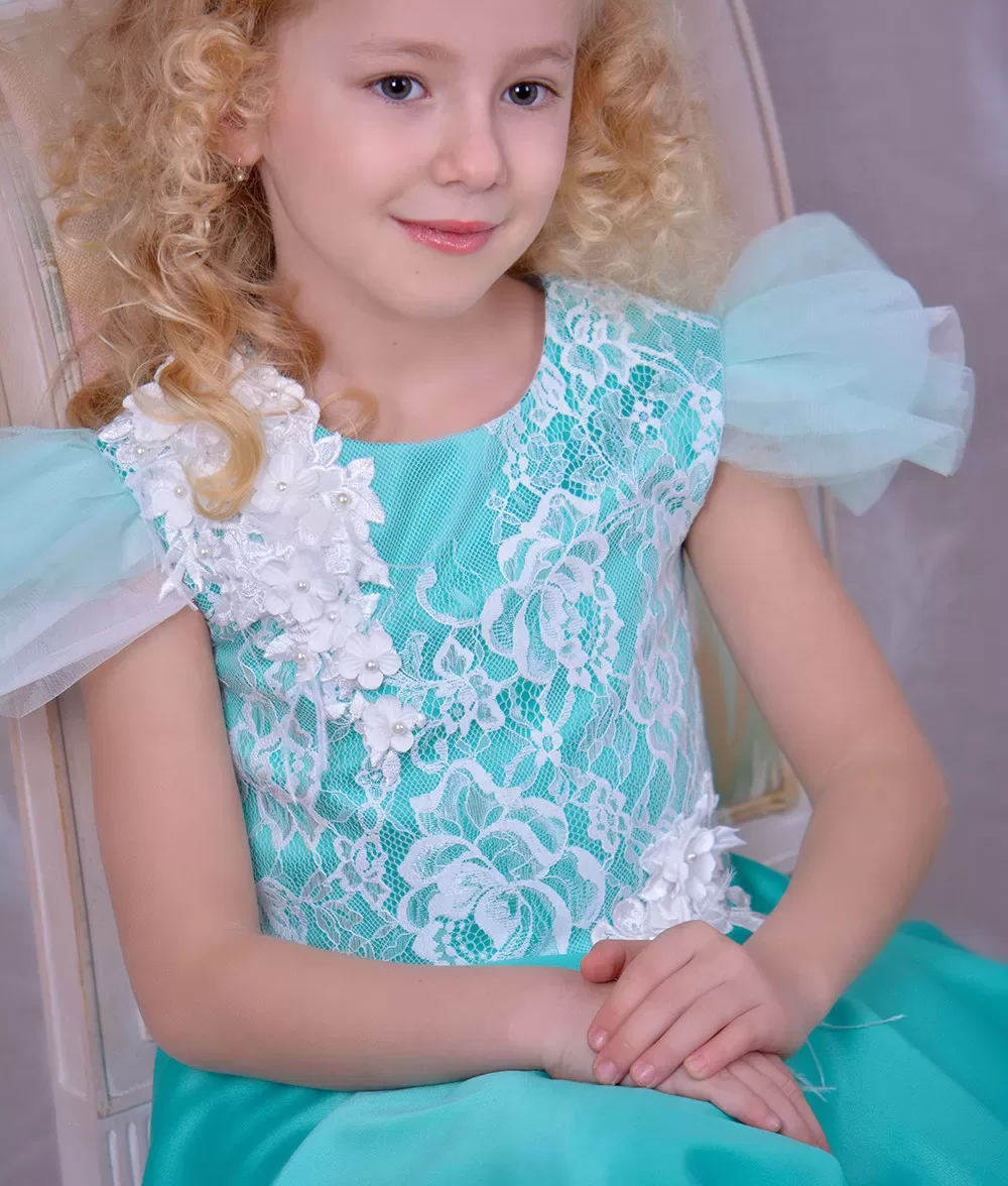 Rochie de ocazie copii salma flori 3d