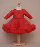 Rochita de botez cu maneca lunga - Amanda