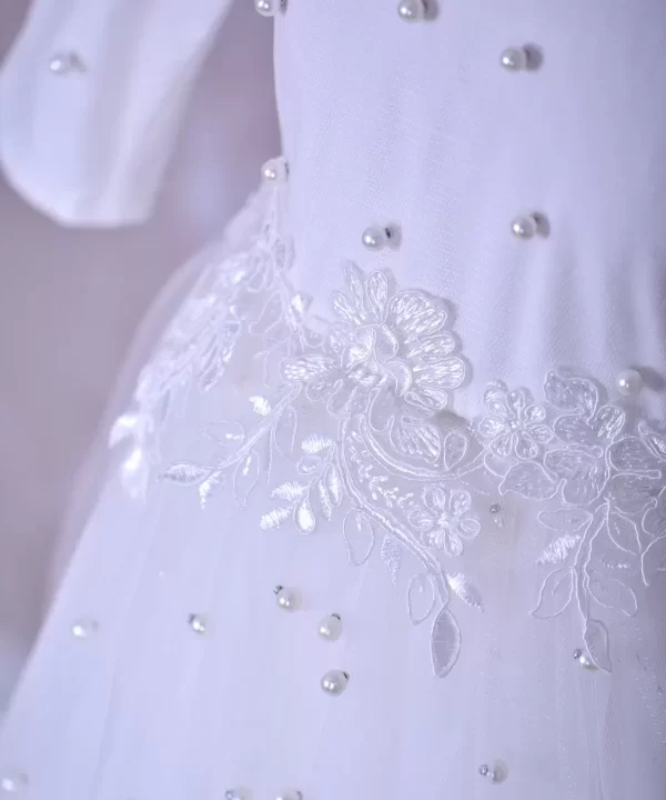 rochita de botez eliza broderie in talie