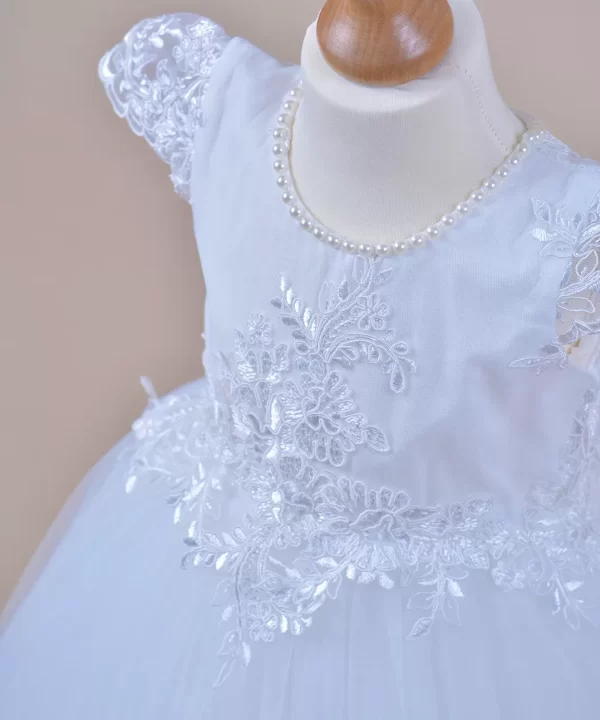 Rochie botez Georgi dantela- CoutureBebe