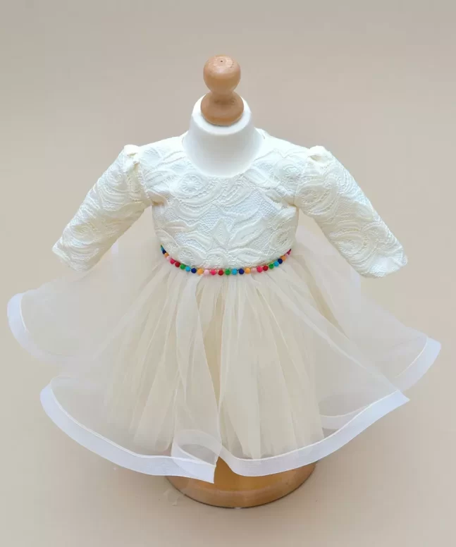 Rochie de botez Couture Bebe dantela alba