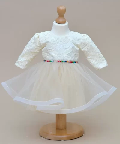 Rochita botez Couture Bebe dantela alba