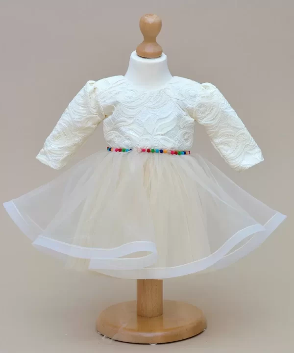 Rochita botez Couture Bebe dantela alba
