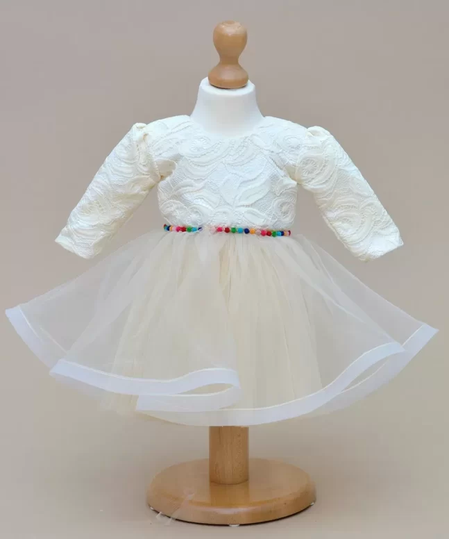 Rochita botez Couture Bebe dantela alba