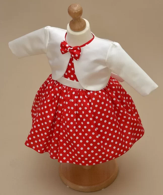 rochita botez Sara alb rosie bolero