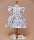 Rochita de botez imprimeu floral