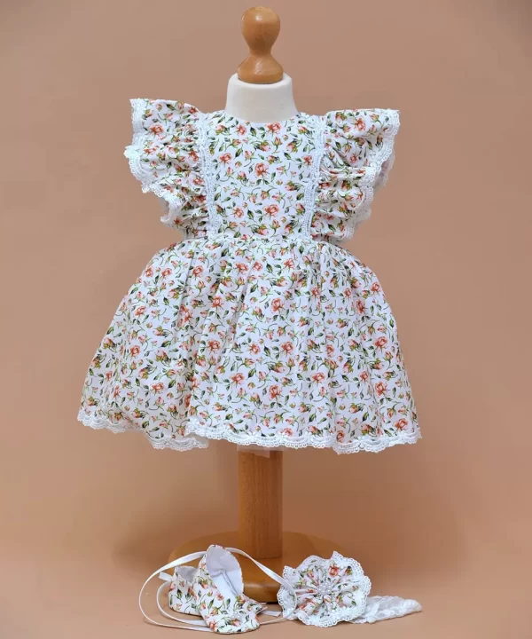 Rochita de botez imprimeu floral