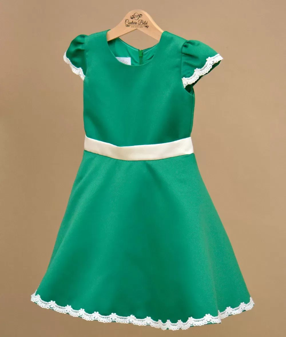 Rochita de ocazie jelly verde macrame