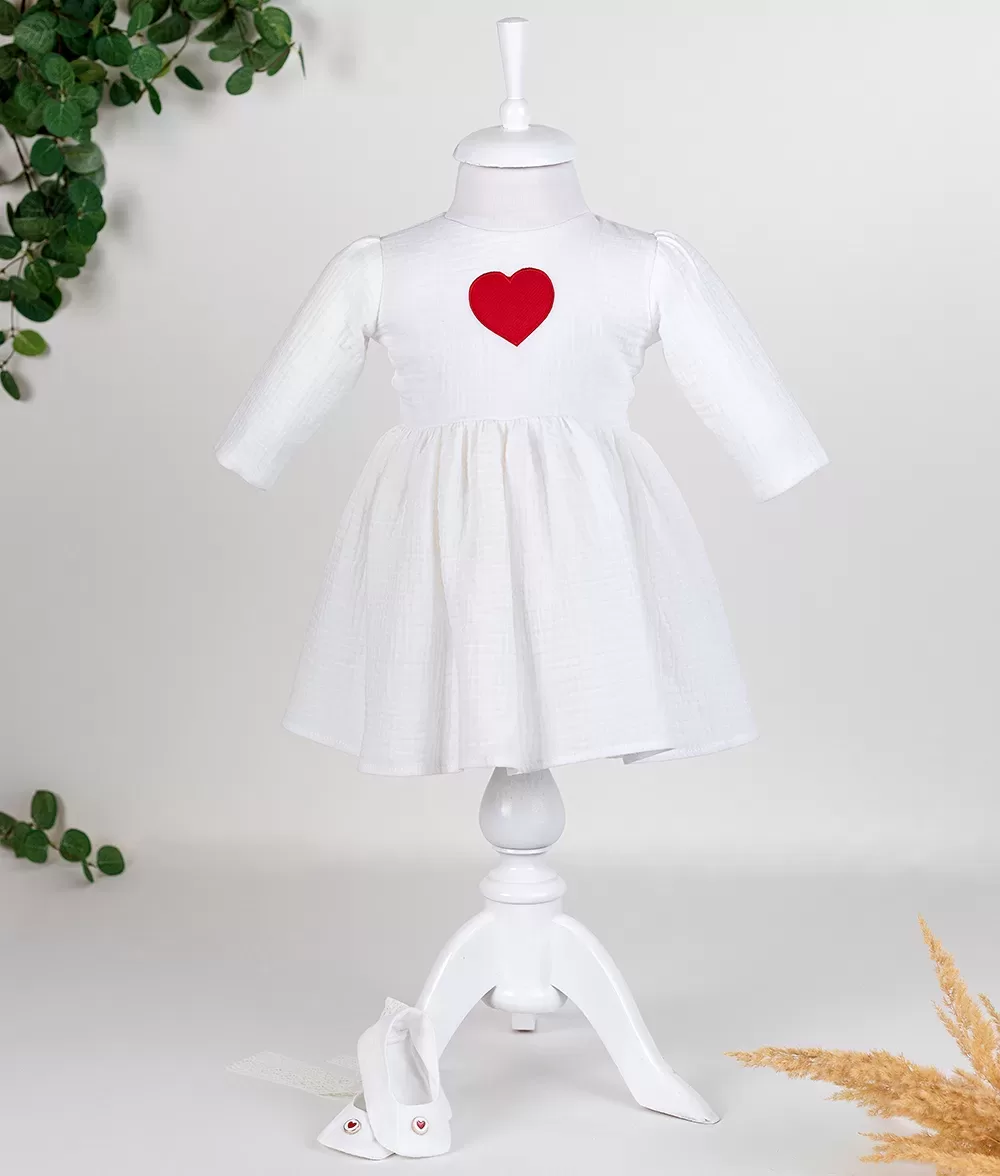 Rochita botez muselina alba